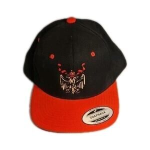 RUMPLE MINZ The Classic Wool Blend Black & Red Snapback OSFA Hat - NEW!